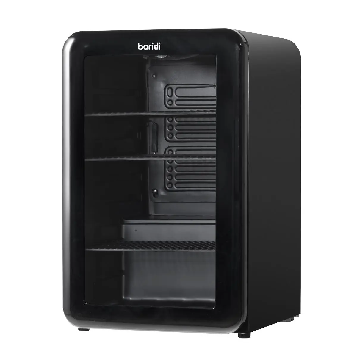 Baridi 70L Under Counter Drinks/Beer & Wine Cooler Fridge, Retro Style, Black - Image 7