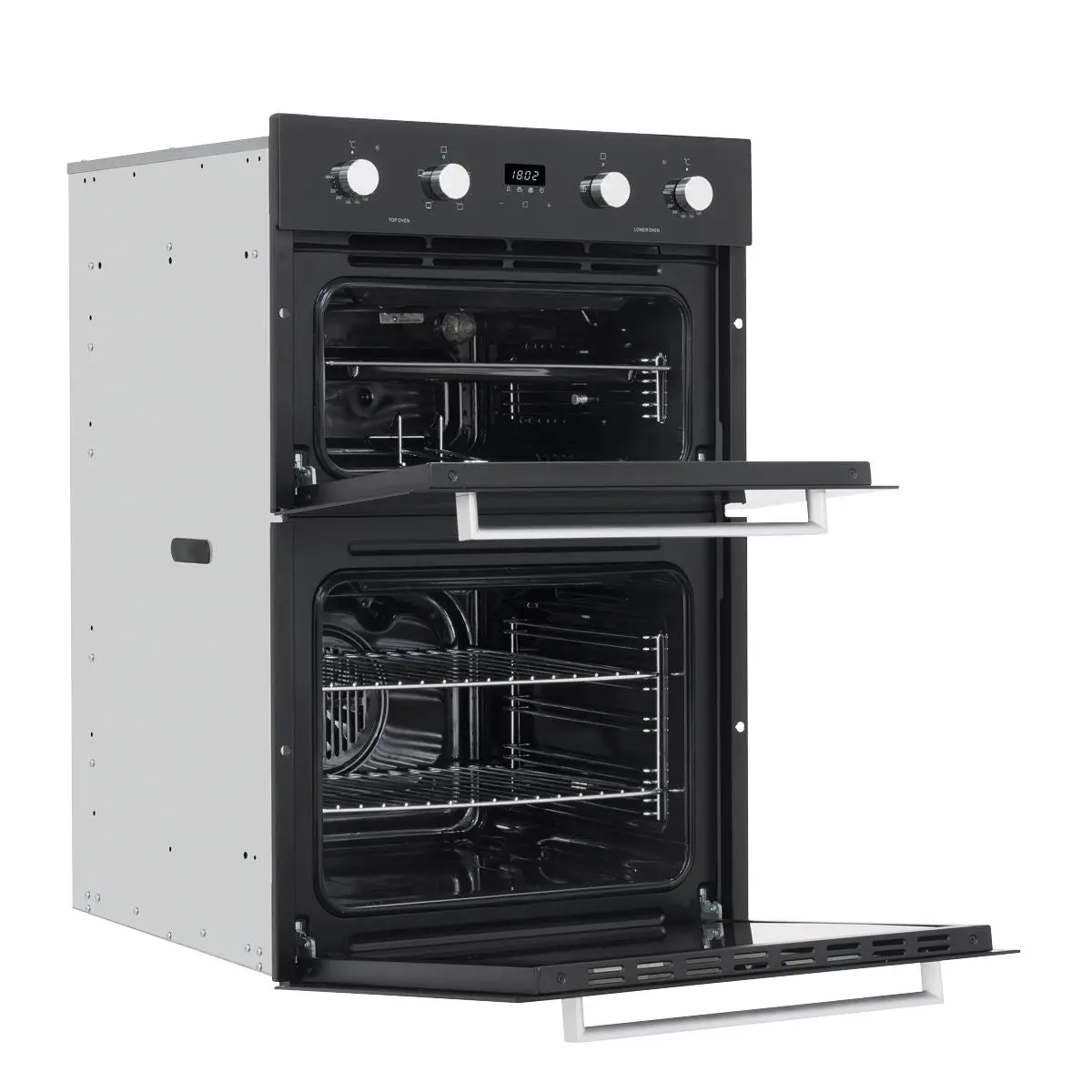 Baridi 72cm Built-Under Double Oven, 74L Capacity, Energy Rating A - Black - Image 2