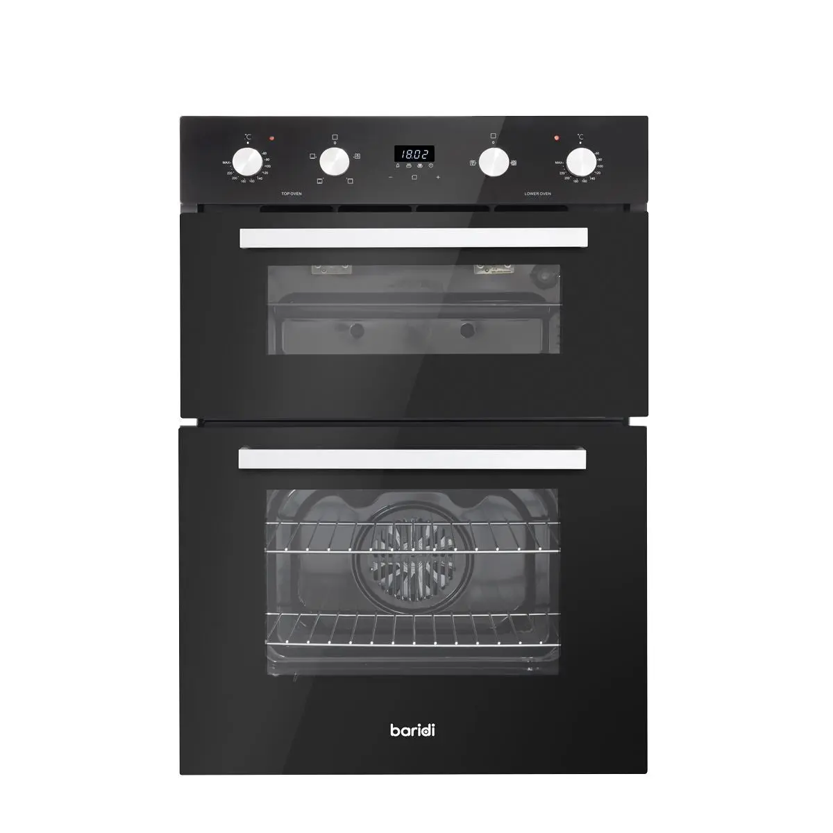 Baridi 72cm Built-Under Double Oven, 74L Capacity, Energy Rating A - Black - Image 3