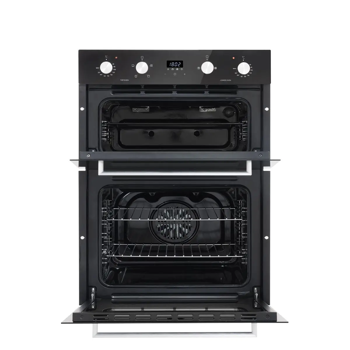 Baridi 72cm Built-Under Double Oven, 74L Capacity, Energy Rating A - Black - Image 4