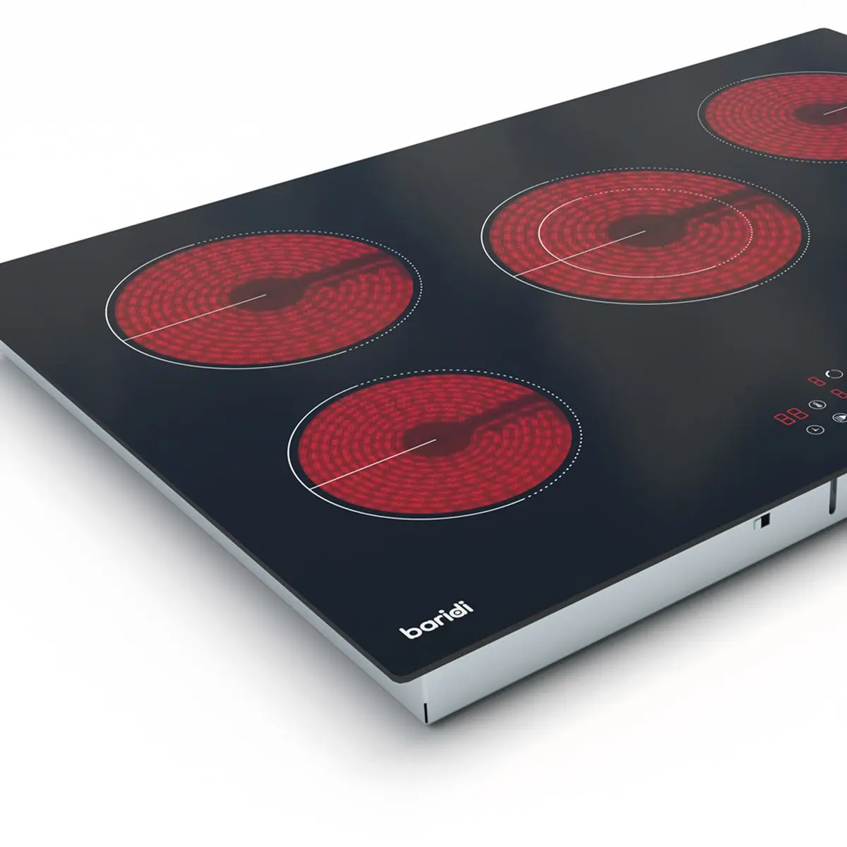 Baridi 77cm Built-In Ceramic Hob with 5 Cooking Zones, Black Glass, 8200W with Slider Touch Controls, Timer - Image 11