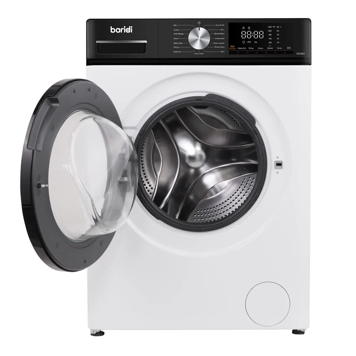 Baridi 8kg Washing Machine, Front Loading, 1400rpm Energy Rating A – White - Image 10