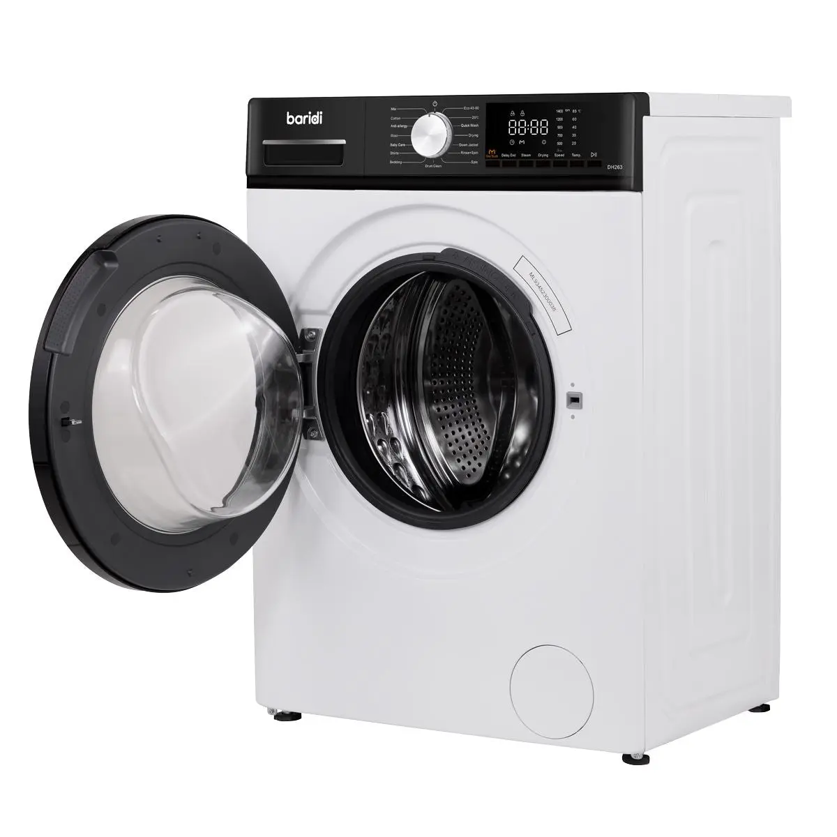 Baridi 8kg Washing Machine, Front Loading, 1400rpm Energy Rating A – White - Image 13