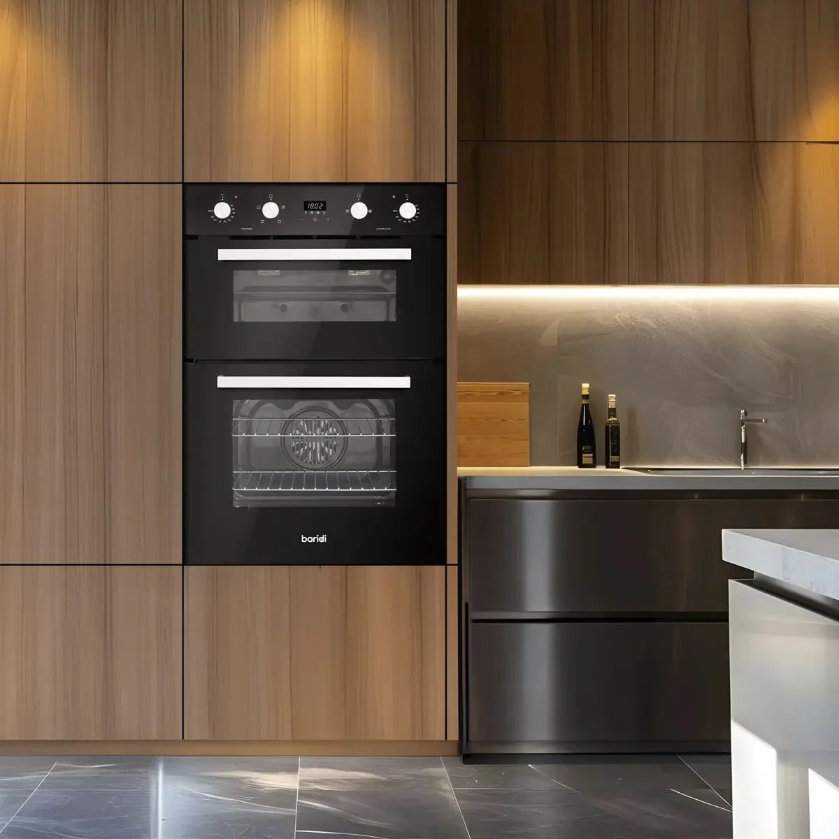 Baridi 90cm Built-In Double Oven, 88L Capacity, Energy Rating A - Black - Image 14