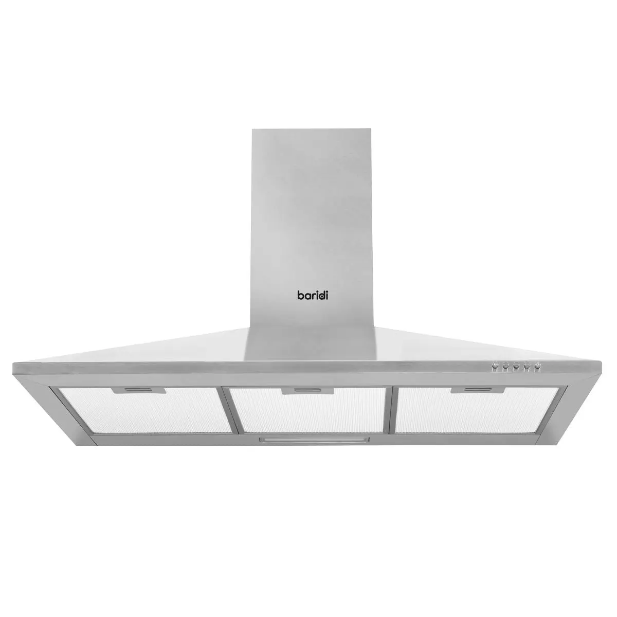 Baridi 90cm Chimney Style Cooker Hood with Carbon Filters, Stainless Steel - Image 5