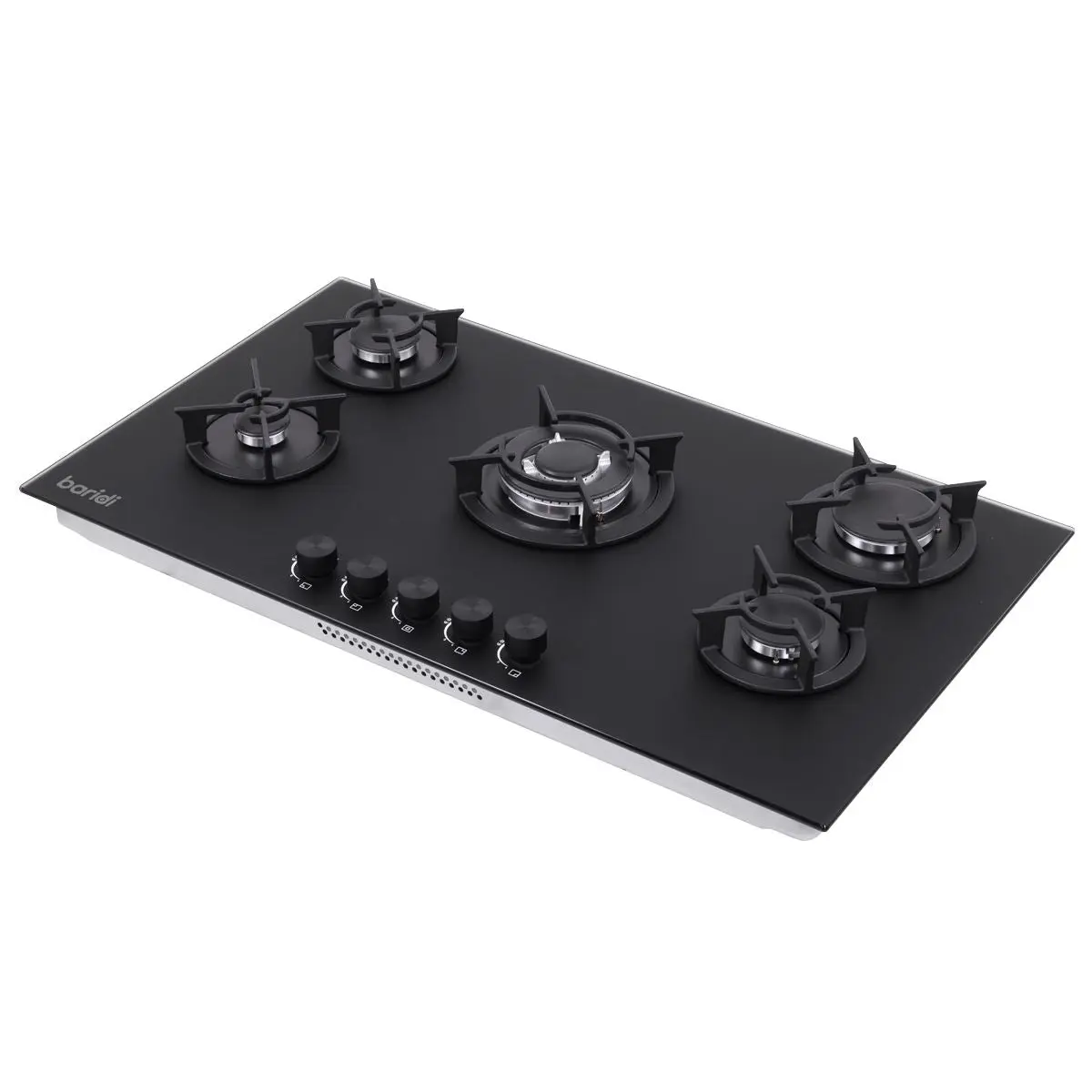 Baridi 90cm Gas Hob Matt Black Glass 5 Burners Cast Iron Supports & Auto Ignition 10.4kW - Image 12
