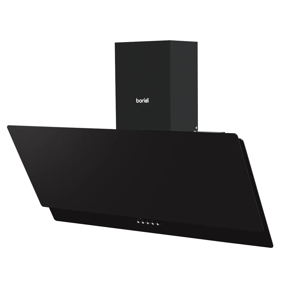 Baridi Angled Chimney Cooker Hood with Carbon Filters & LED Lamp 90cm, Energy Class A - Black Glass - Image 4