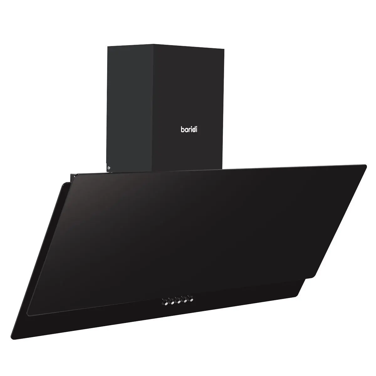 Baridi Angled Chimney Cooker Hood with Carbon Filters & LED Lamp 90cm, Energy Class A - Black Glass - Image 5