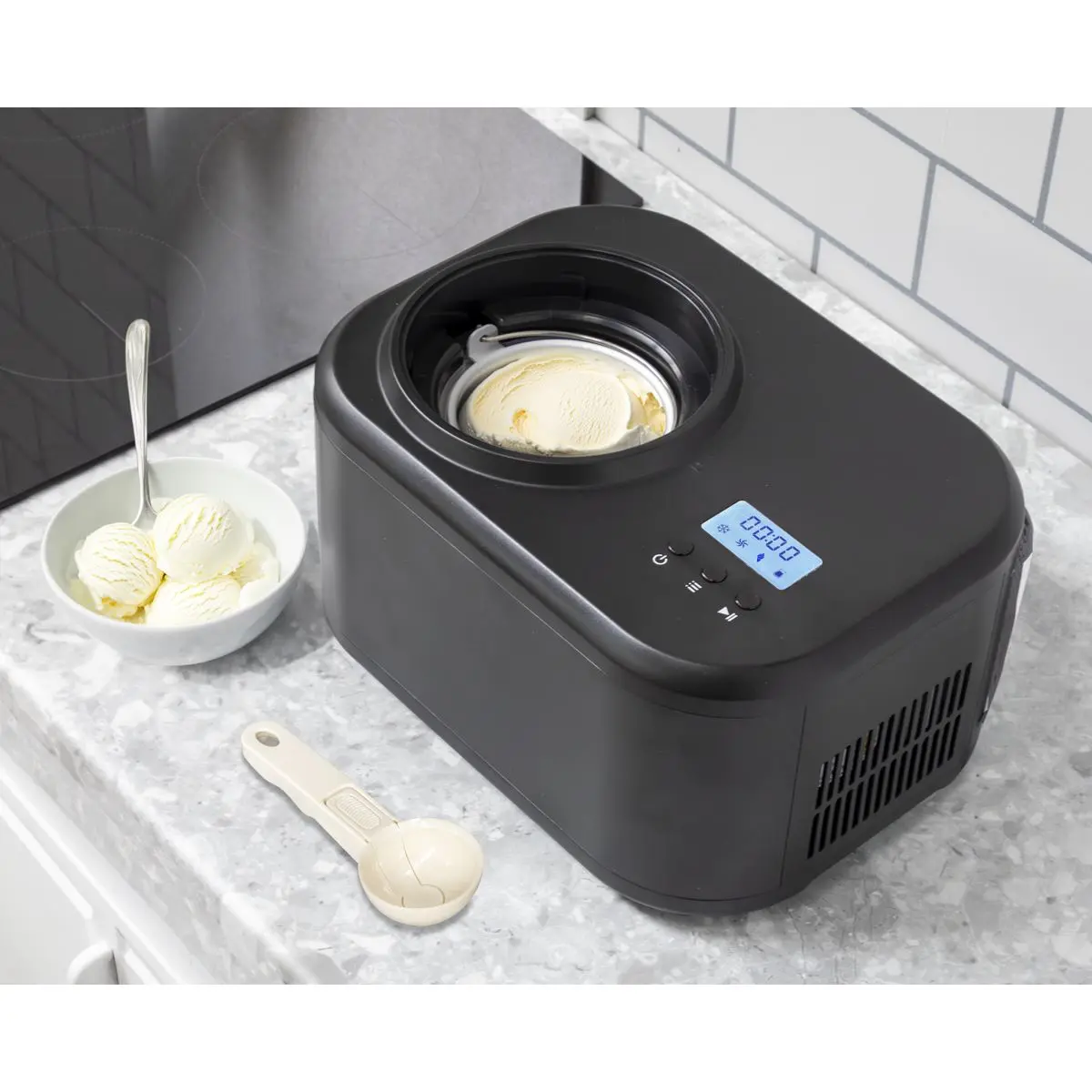Baridi Automatic Churning Ice Cream Machine 1L - Black - Image 6