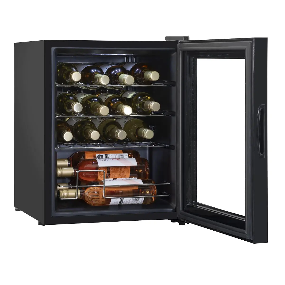 Baridi Black 16 Bottle Wine Fridge Cooler, 5-18°C Touch Controls & LED 430x560mm - Image 15
