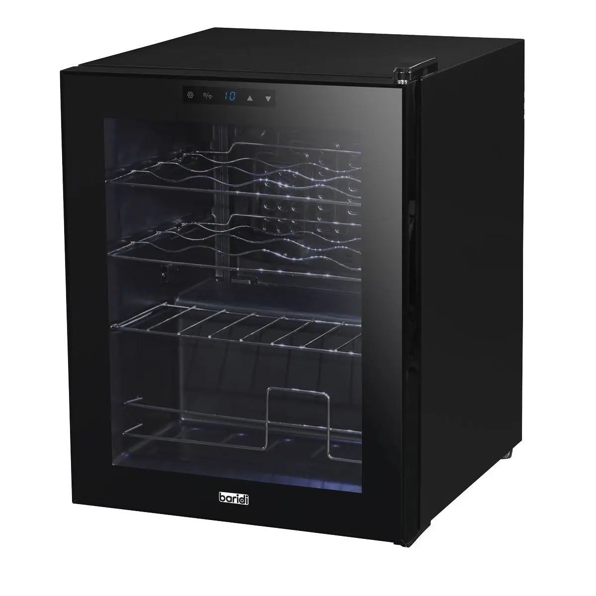 Baridi Black 16 Bottle Wine Fridge Cooler, 5-18°C Touch Controls & LED 430x560mm - Image 2