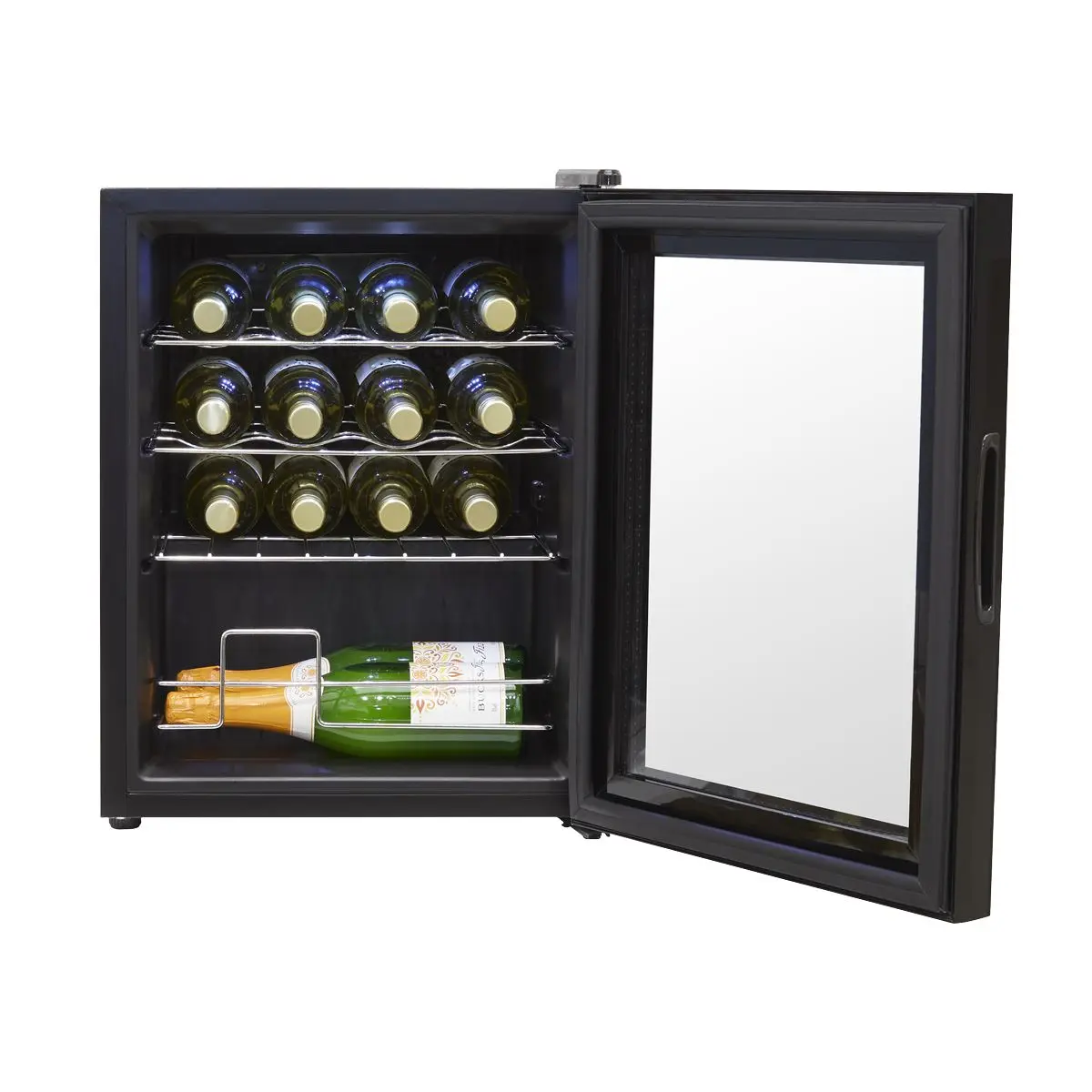 Baridi Black 16 Bottle Wine Fridge Cooler, 5-18°C Touch Controls & LED 430x560mm - Image 4