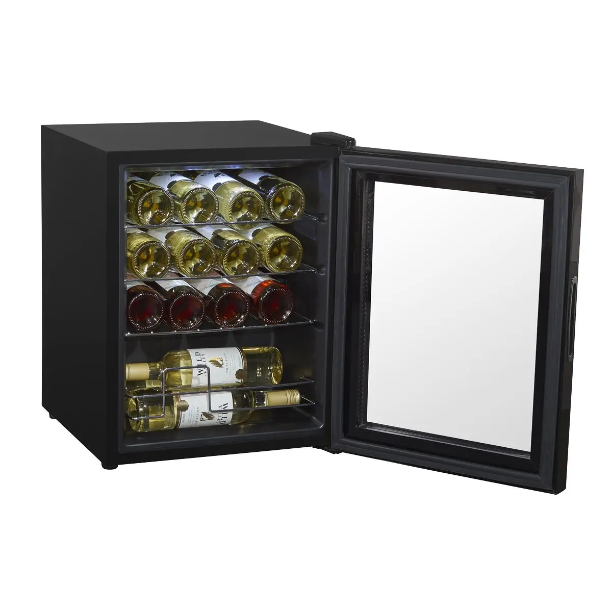 Baridi Black 16 Bottle Wine Fridge Cooler, 5-18°C Touch Controls & LED 430x560mm - Image 8
