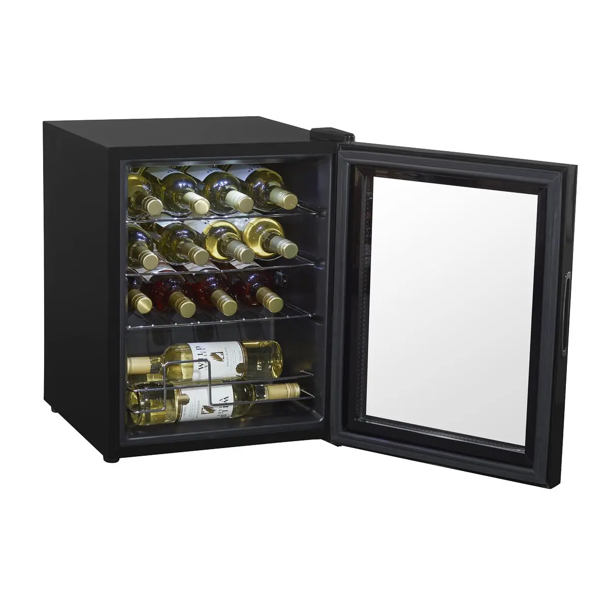 Baridi Black 16 Bottle Wine Fridge Cooler, 5-18°C Touch Controls & LED 430x560mm - Image 9