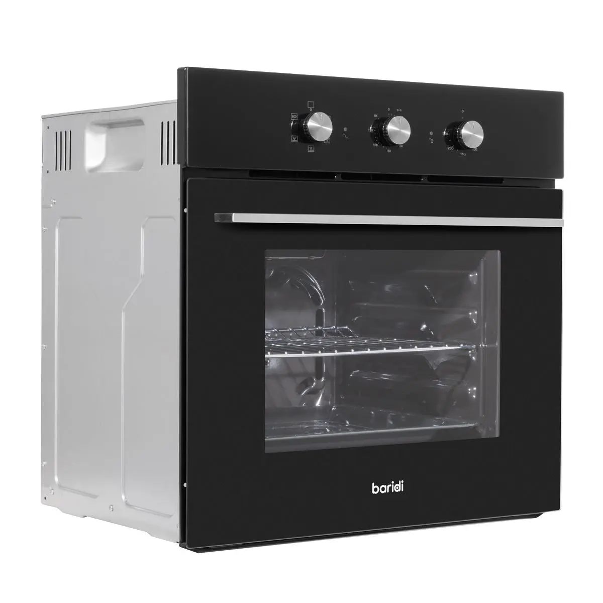 Baridi Built-In 5-Function Fan Assisted Oven with Timer 60cm, 55L Capacity - Black