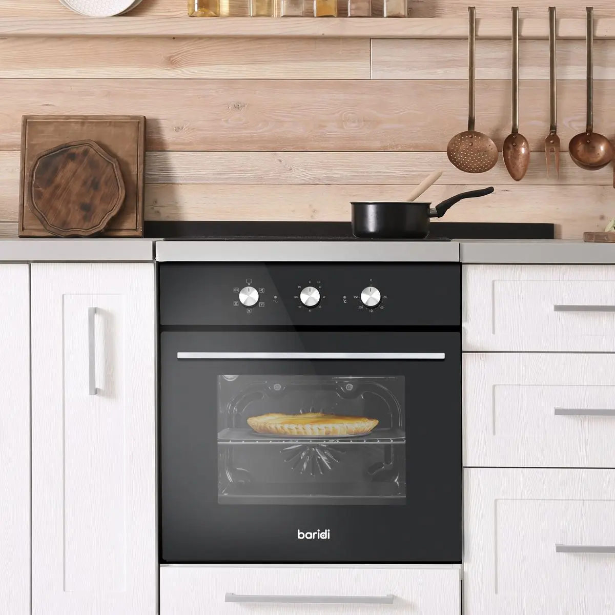 Baridi Built-In 5-Function Fan Assisted Oven with Timer 60cm, 55L Capacity - Black - Image 10