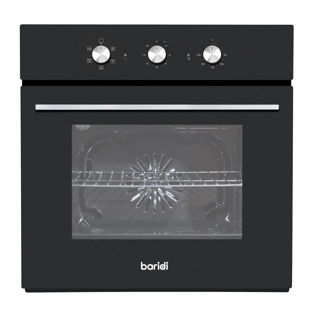 Baridi Built-In 5-Function Fan Assisted Oven with Timer 60cm, 55L Capacity - Black - Image 6