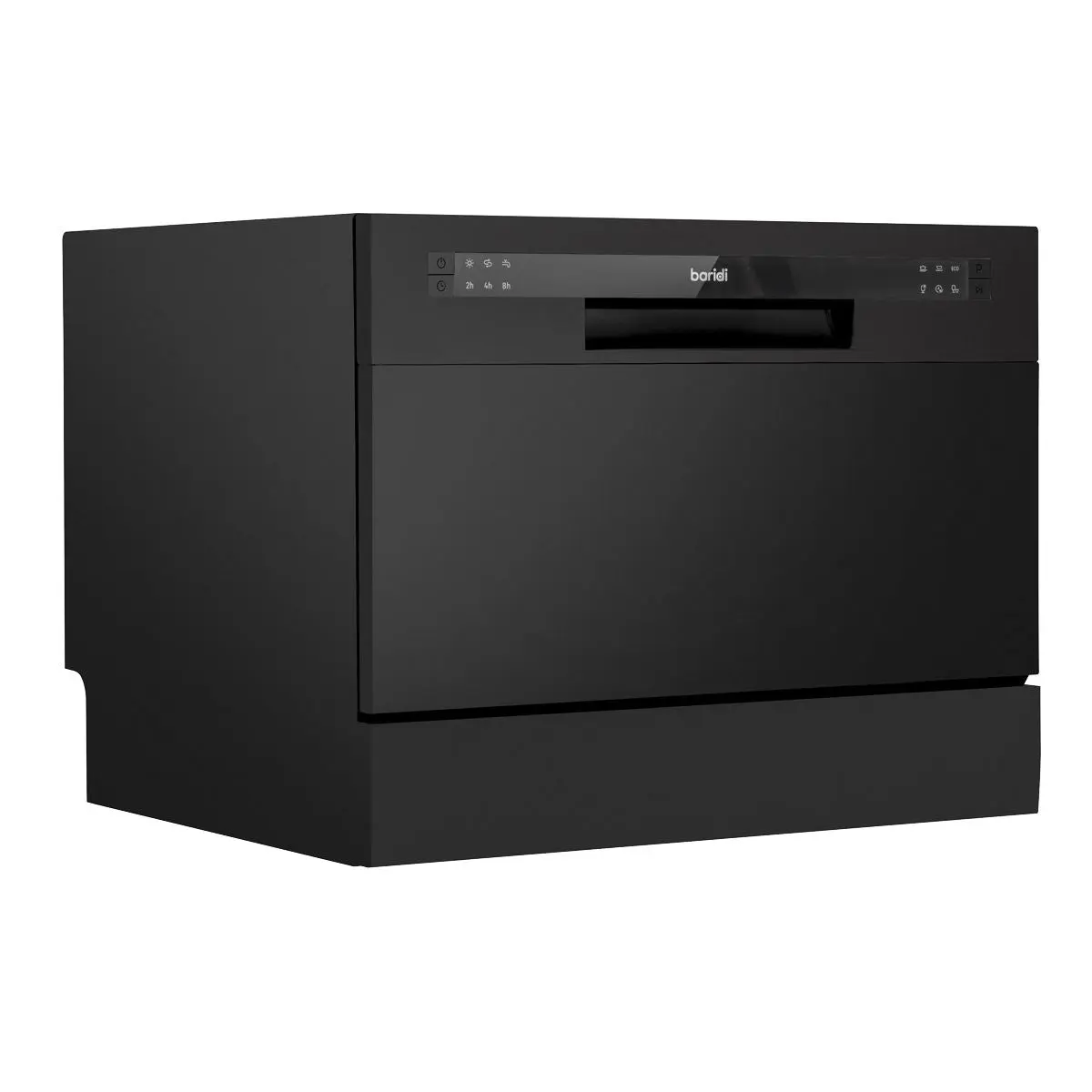 Baridi Compact Tabletop Dishwasher 6 Place Settings, 6 Programmes, Low Noise, 6.5L Cycle, Start Delay - Black