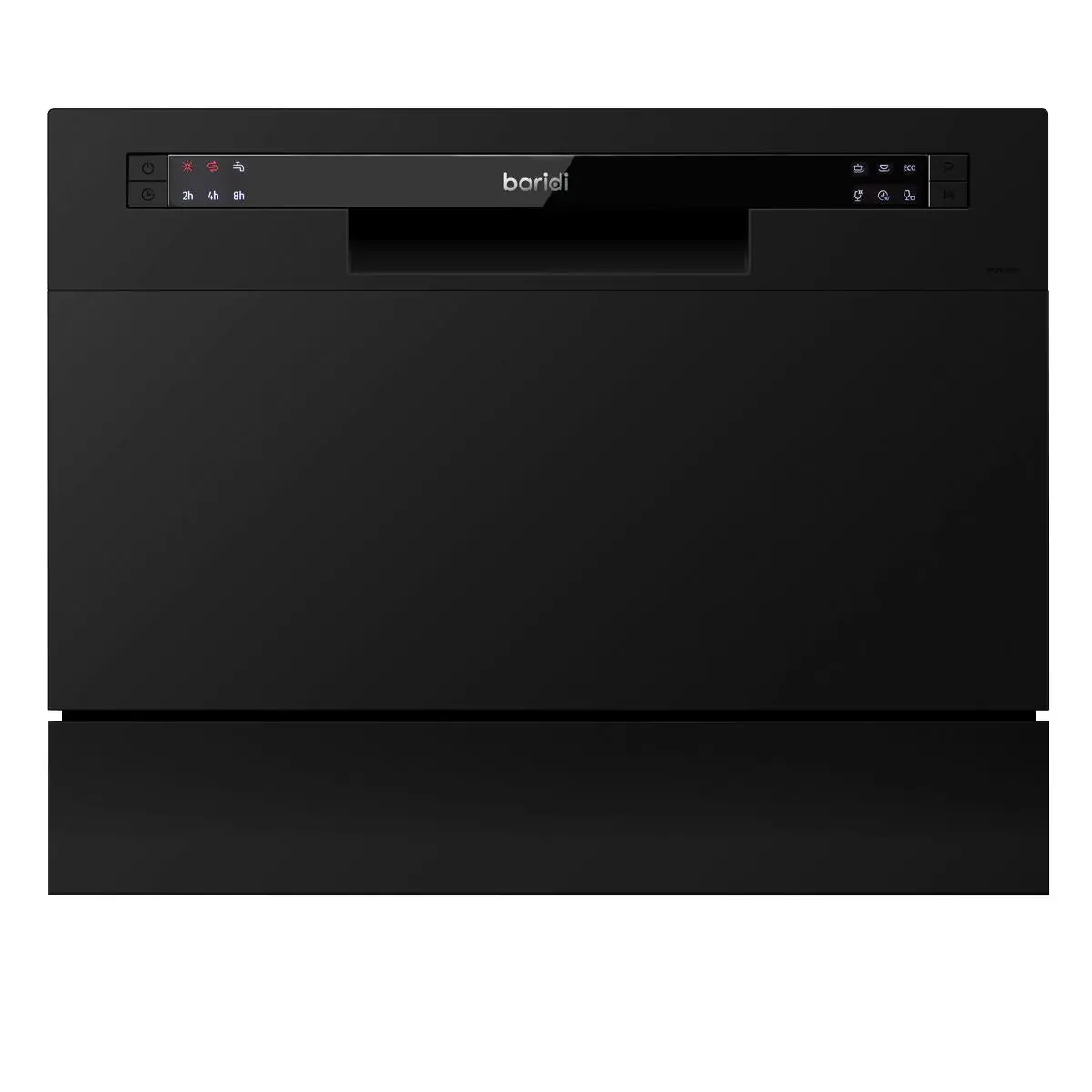Baridi Compact Tabletop Dishwasher 6 Place Settings, 6 Programmes, Low Noise, 6.5L Cycle, Start Delay - Black - Image 21