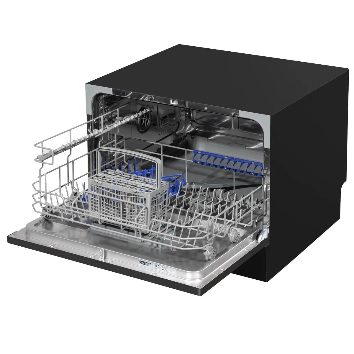 Baridi Compact Tabletop Dishwasher 6 Place Settings, 6 Programmes, Low Noise, 6.5L Cycle, Start Delay - Black - Image 22
