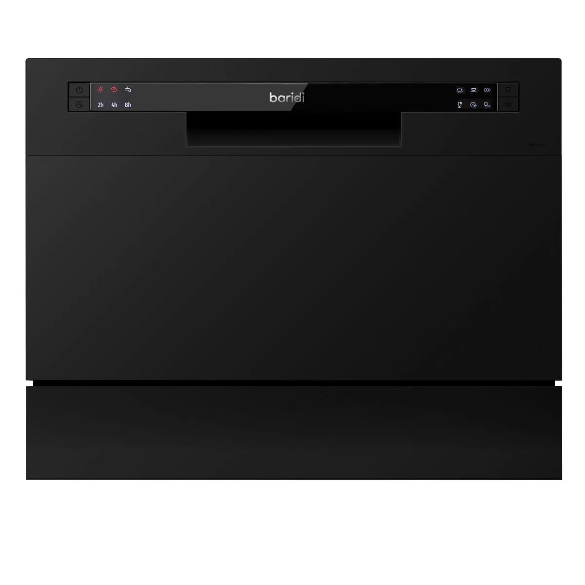 Baridi Compact Tabletop Dishwasher 6 Place Settings, 6 Programmes, Low Noise, 6.5L Cycle, Start Delay - Black - Image 4