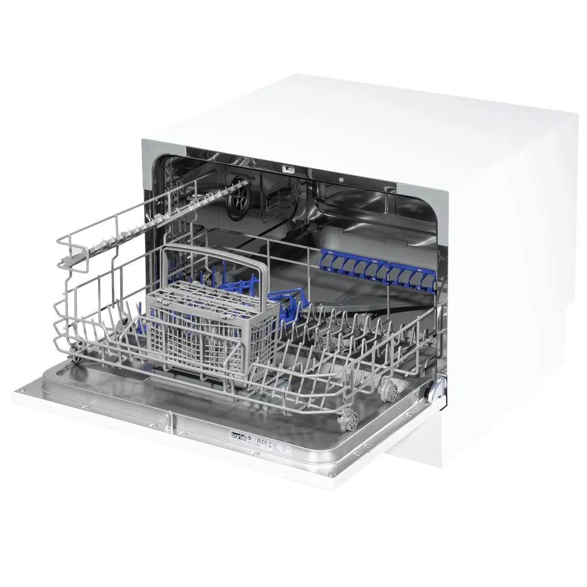 Baridi Compact Tabletop Dishwasher 6 Place Settings, 6 Programmes, Low Noise, 6.5L Cycle, Start Delay - White - Image 8