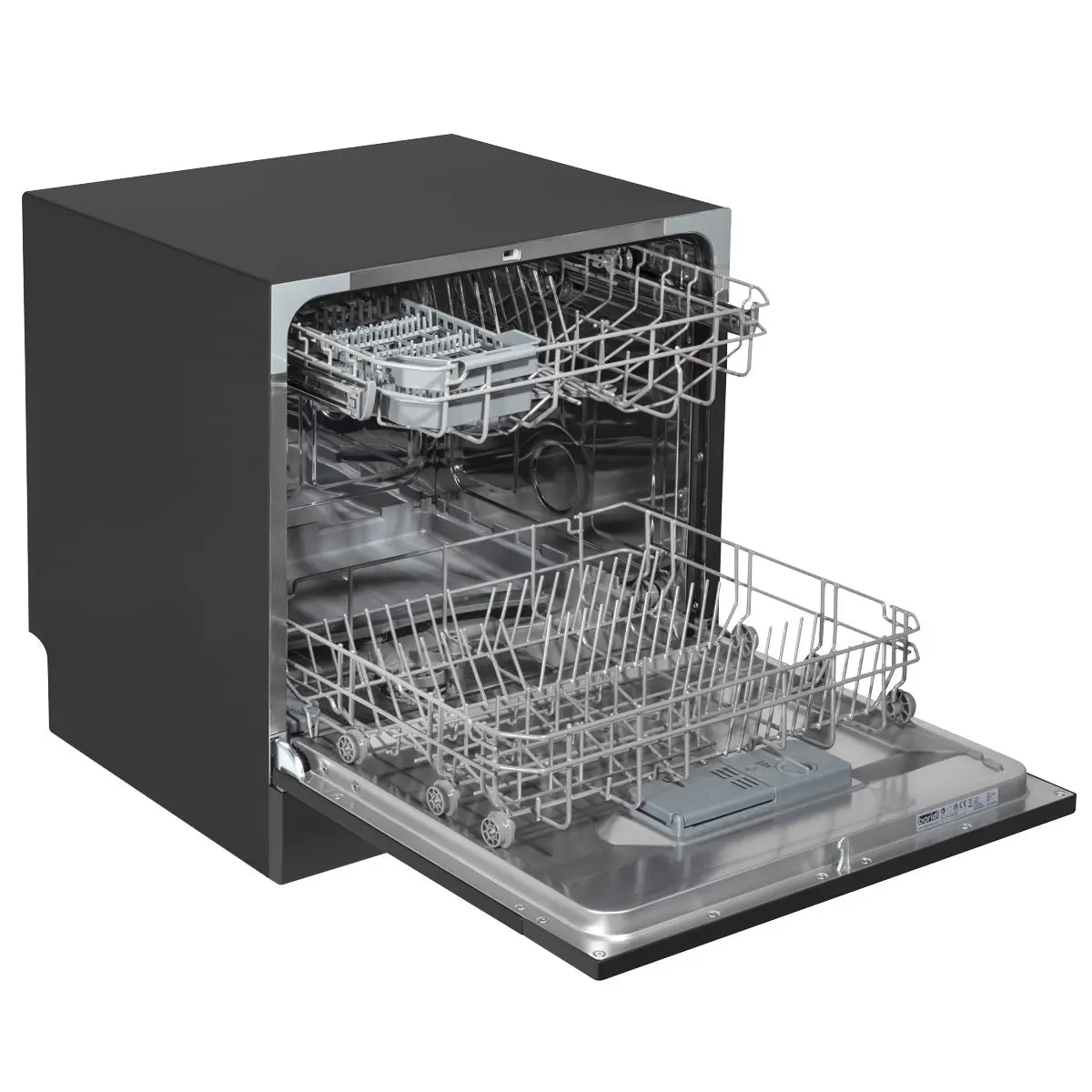 Baridi Compact Tabletop Dishwasher 8 Place Settings, 6 Programmes, Low Noise, 8L Cycle, Start Delay - Black - Image 20