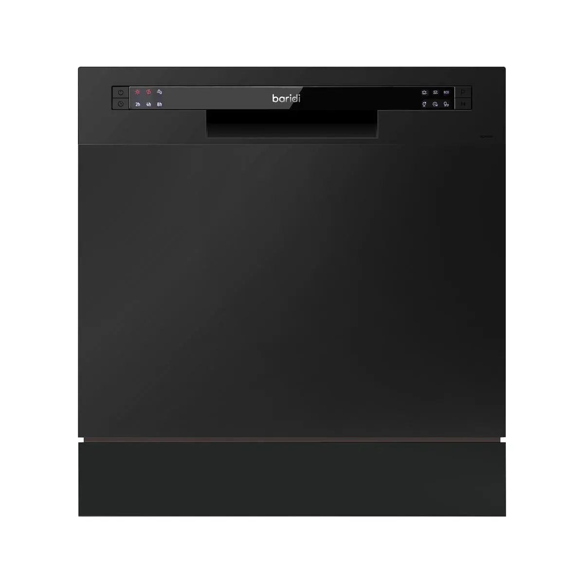 Baridi Compact Tabletop Dishwasher 8 Place Settings, 6 Programmes, Low Noise, 8L Cycle, Start Delay - Black - Image 3