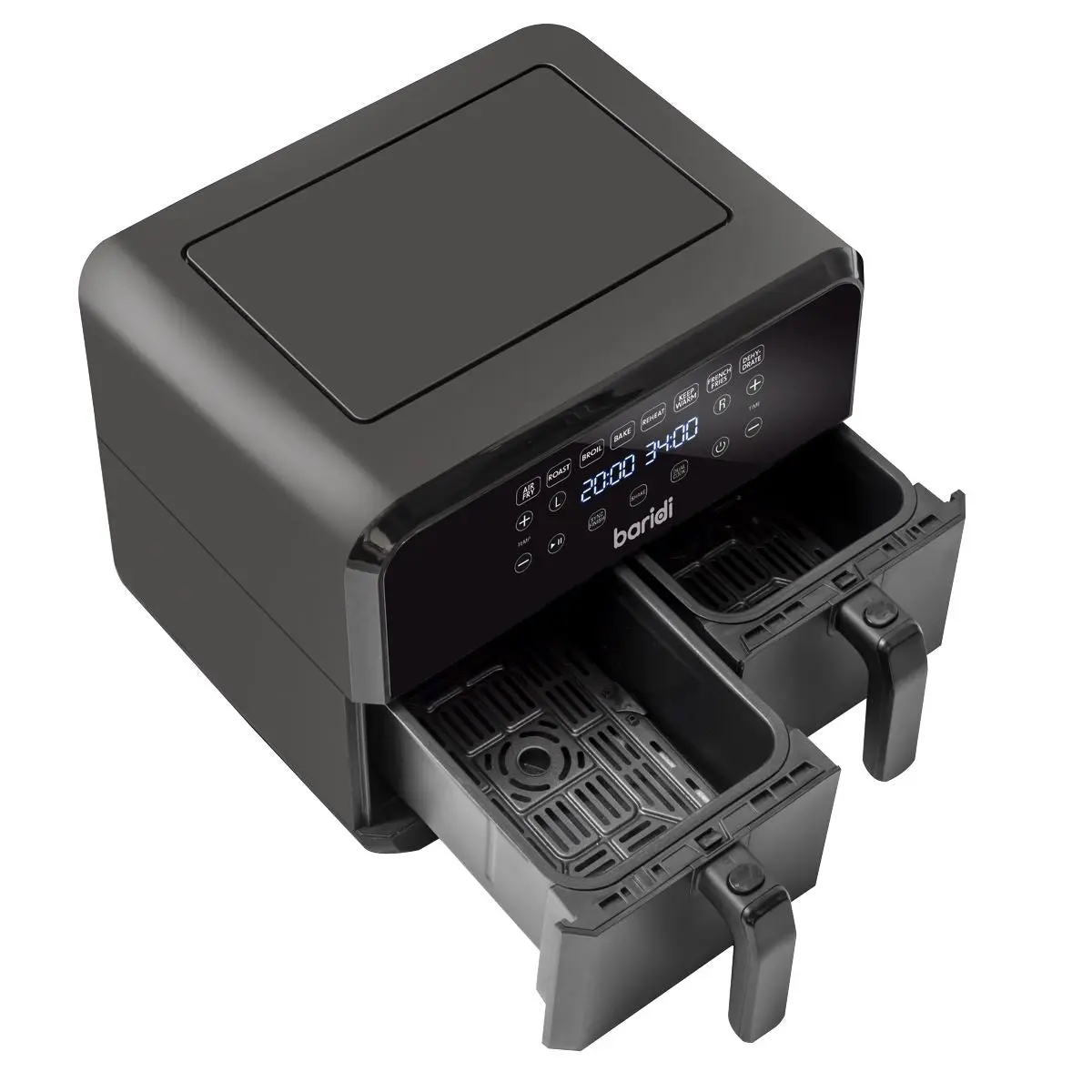 Baridi Dual Zone Air Fryer 8L with 8-in-1 Functions Touch Controls, Easy-Clean, Black - DH172 - Image 10