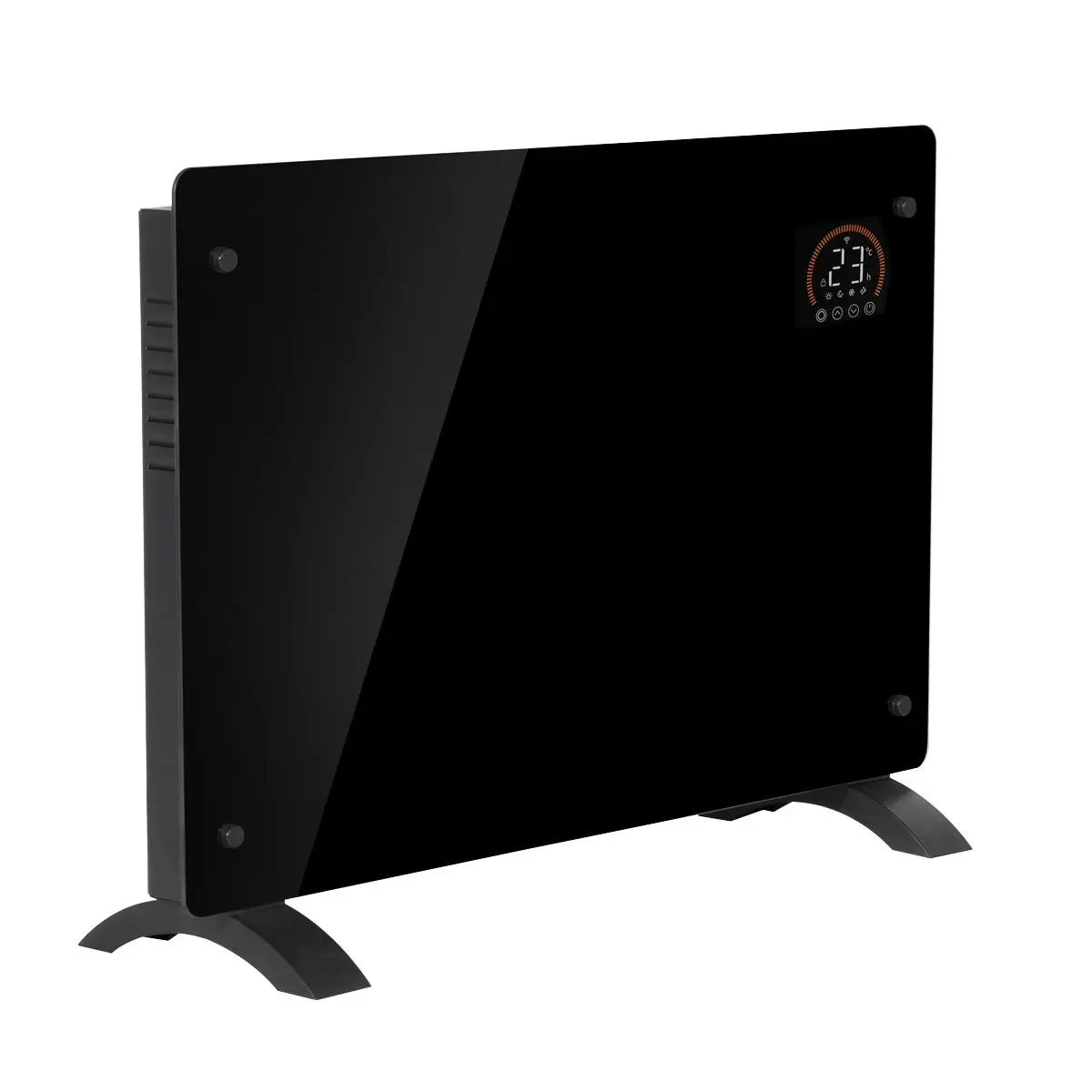 Baridi Electric Glass Panel Heater, 1500W, Thermostat Controlled 24Hr 7 Day Timer, Wi-Fi Enabled, Remote Control, Black - DH137 - Image 2