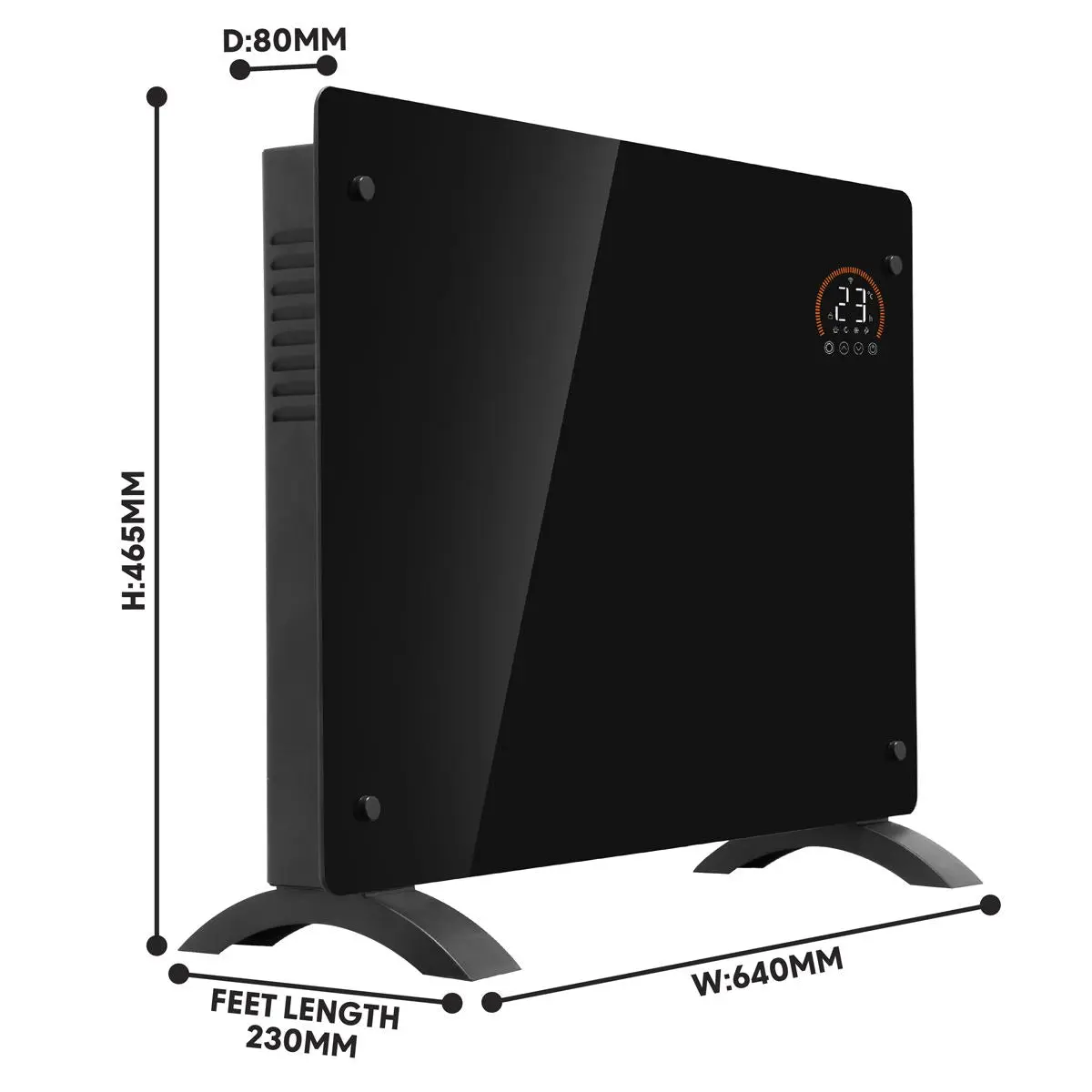 Baridi Electric Glass Panel Heater, 1500W, Thermostat Controlled 24Hr 7 Day Timer, Wi-Fi Enabled, Remote Control, Black - DH137 - Image 8