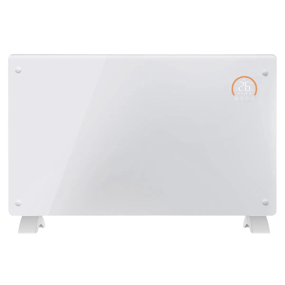 Baridi Electric Glass Panel Heater, 2000W, Thermostat Controlled 24Hr 7 Day Timer, Wi-Fi Enabled, Remote Control, White - Image 3