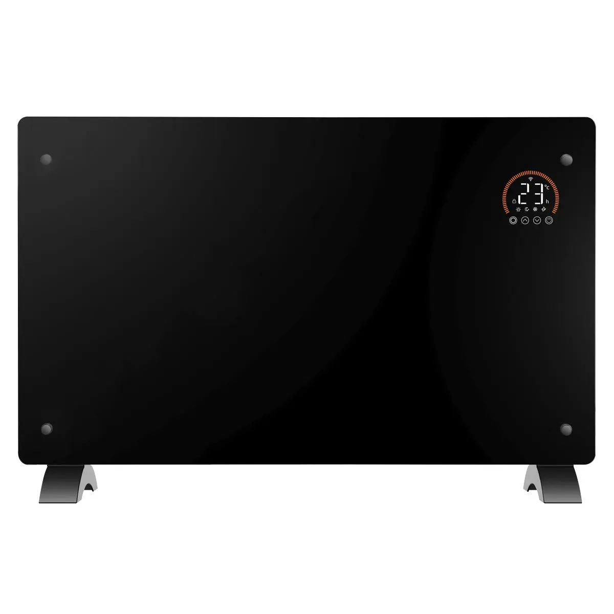 Baridi Electric Glass Panel Heater, 2000W, Thermostat Controlled Radiator with 24Hr 7 Day Timer, Wi-Fi Enabled, Remote Control, Black - Image 2