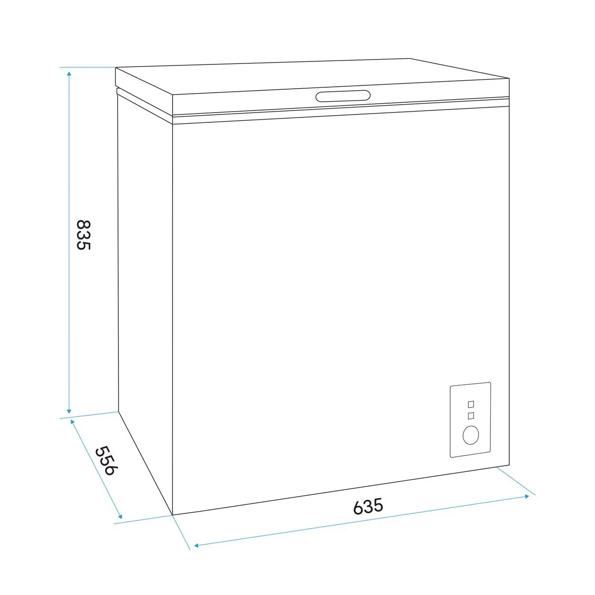 Baridi Freestanding Chest Freezer, 142L Capacity, Garages and Outbuilding Safe, -12 to -24°C Adjustable Thermostat with Refrigeration Mode, White - Image 10