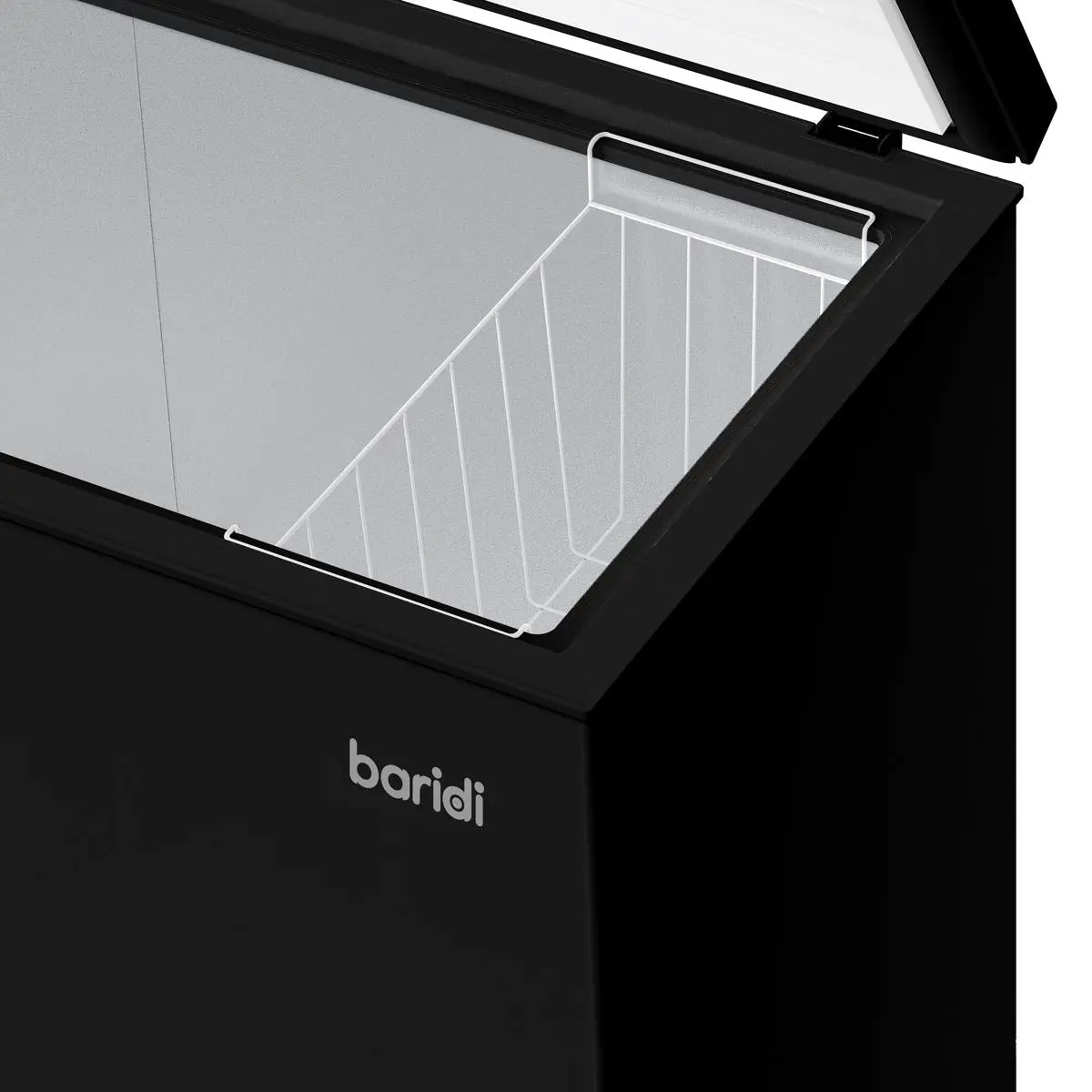 Baridi Freestanding Chest Freezer, 199L Capacity, Garages and Outbuilding Safe, -12 to -24°C Adjustable Thermostat with Refrigeration Mode, Black - Image 4