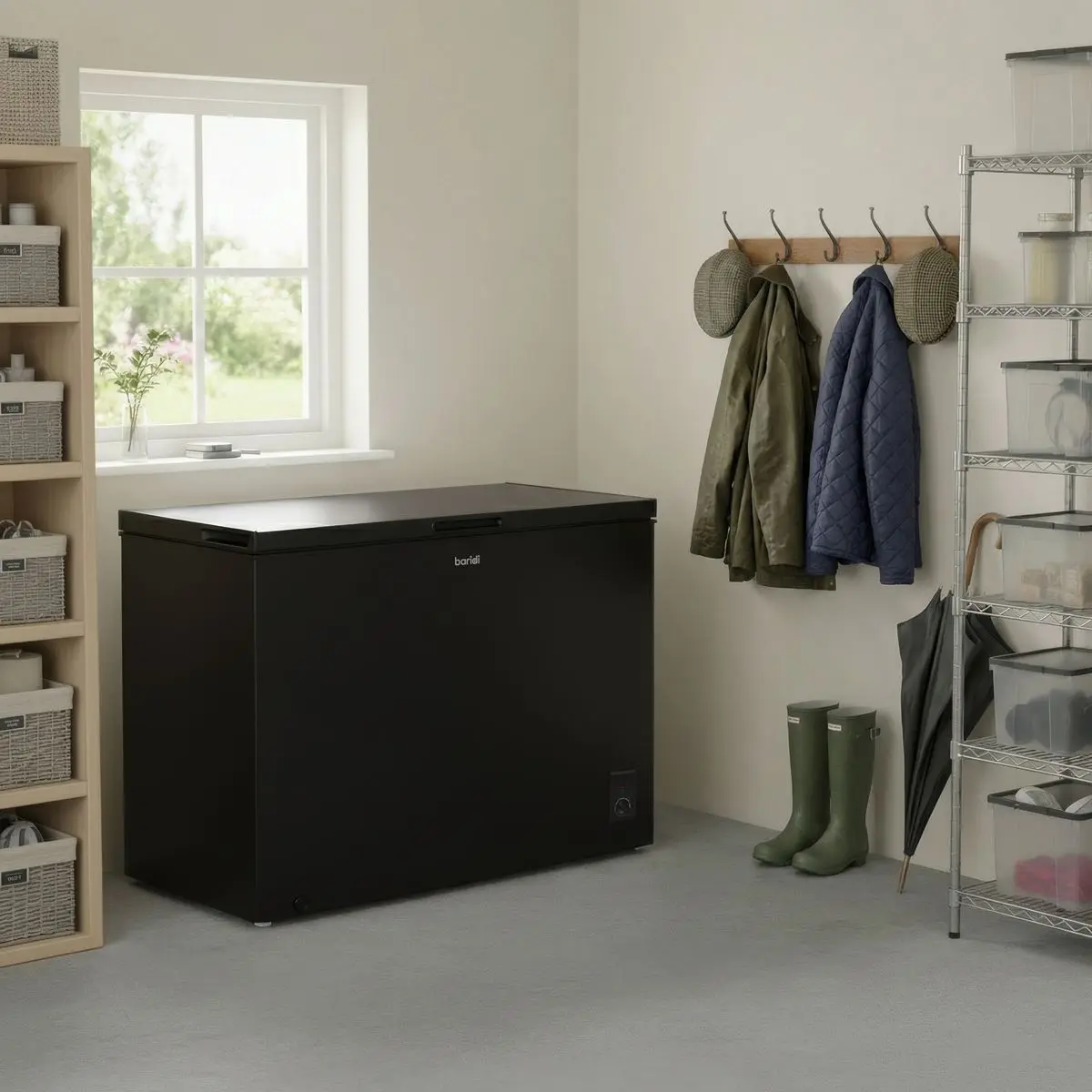 Baridi Freestanding Chest Freezer 254L Capacity - Black - Image 3