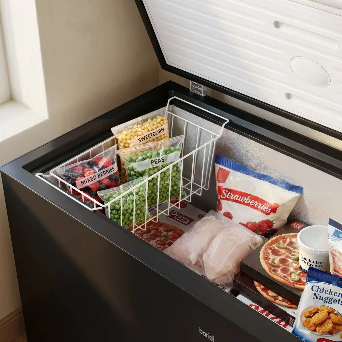 Baridi Freestanding Chest Freezer 254L Capacity - Black - Image 5