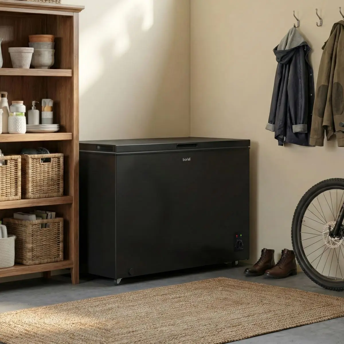 Baridi Freestanding Chest Freezer 299L Capacity - Black - Image 2