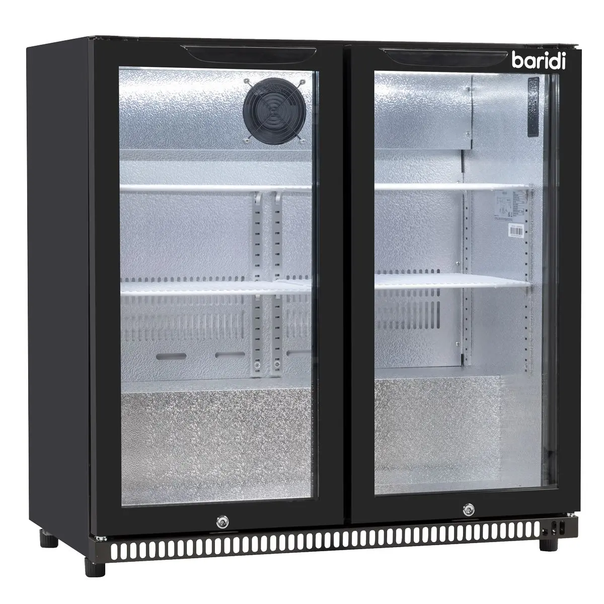 Baridi Hinged Double Door, Back Bar Drinks Fridge/Cooler, 190L Capacity - Image 7