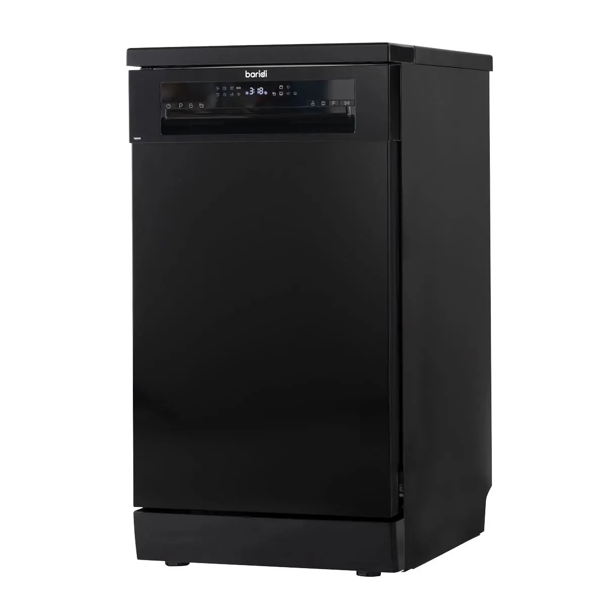 Baridi Slimline Freestanding Dishwasher 45cm Wide 10 Place Settings - Black - Image 3