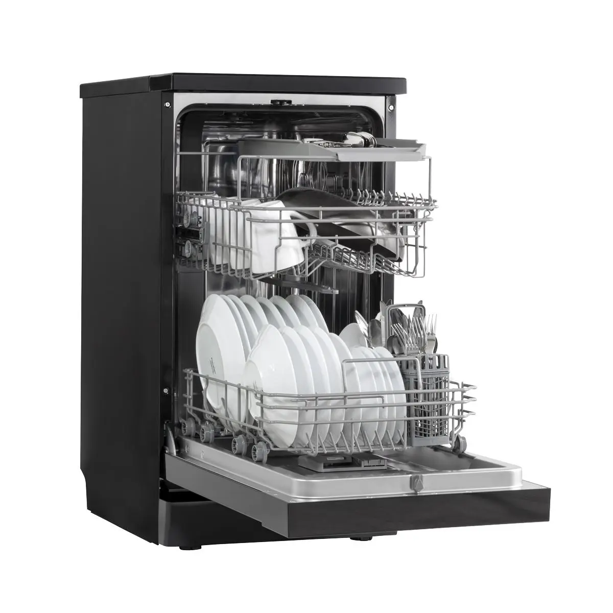 Baridi Slimline Freestanding Dishwasher 45cm Wide 10 Place Settings - Black - Image 9