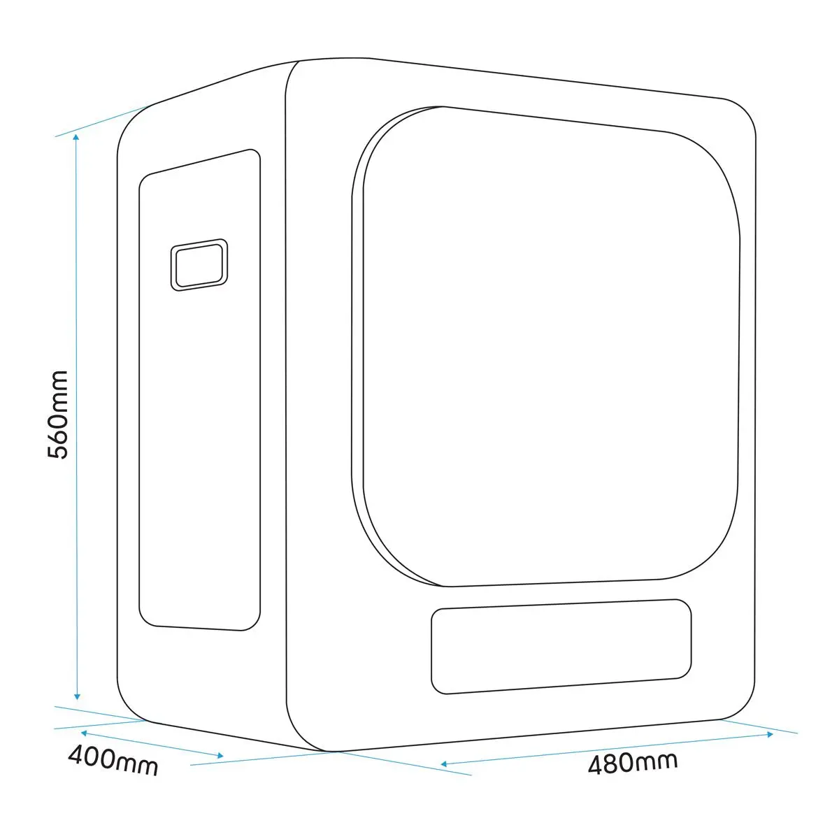 Baridi Small Tumble Dryer, Portable, 2.5kg, Vented, Perfect for Counter Top or Wall Mounted Use with Digital Controls, Compact, Black Mini Spin Dryer - DH229 - Image 2