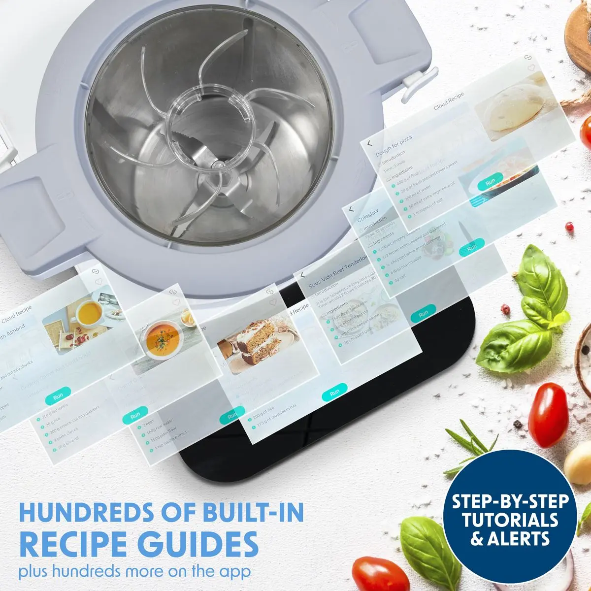 Baridi Smart Kitchen Robot Thermo-Cooker, 18 Preset Functions, 7” TFT Touchscreen - Image 10