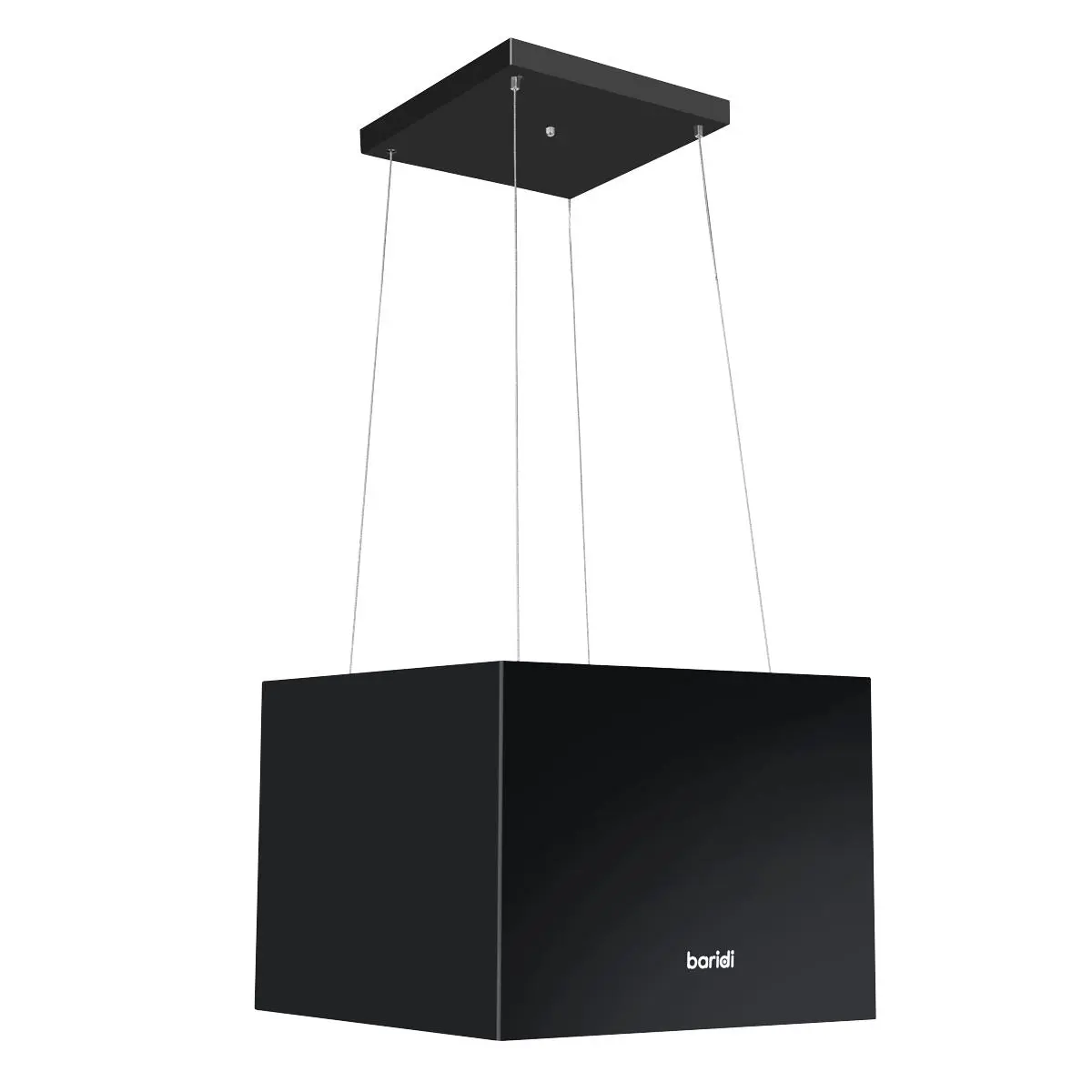 Baridi Square Island Cooker Hood 40cm - Black - Image 6