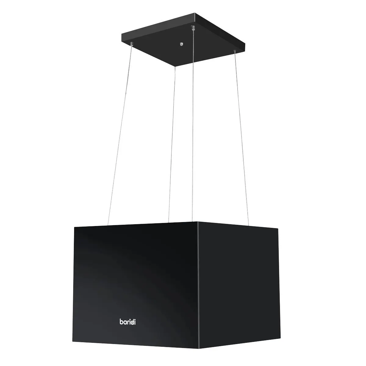 Baridi Square Island Cooker Hood 40cm - Black - Image 7