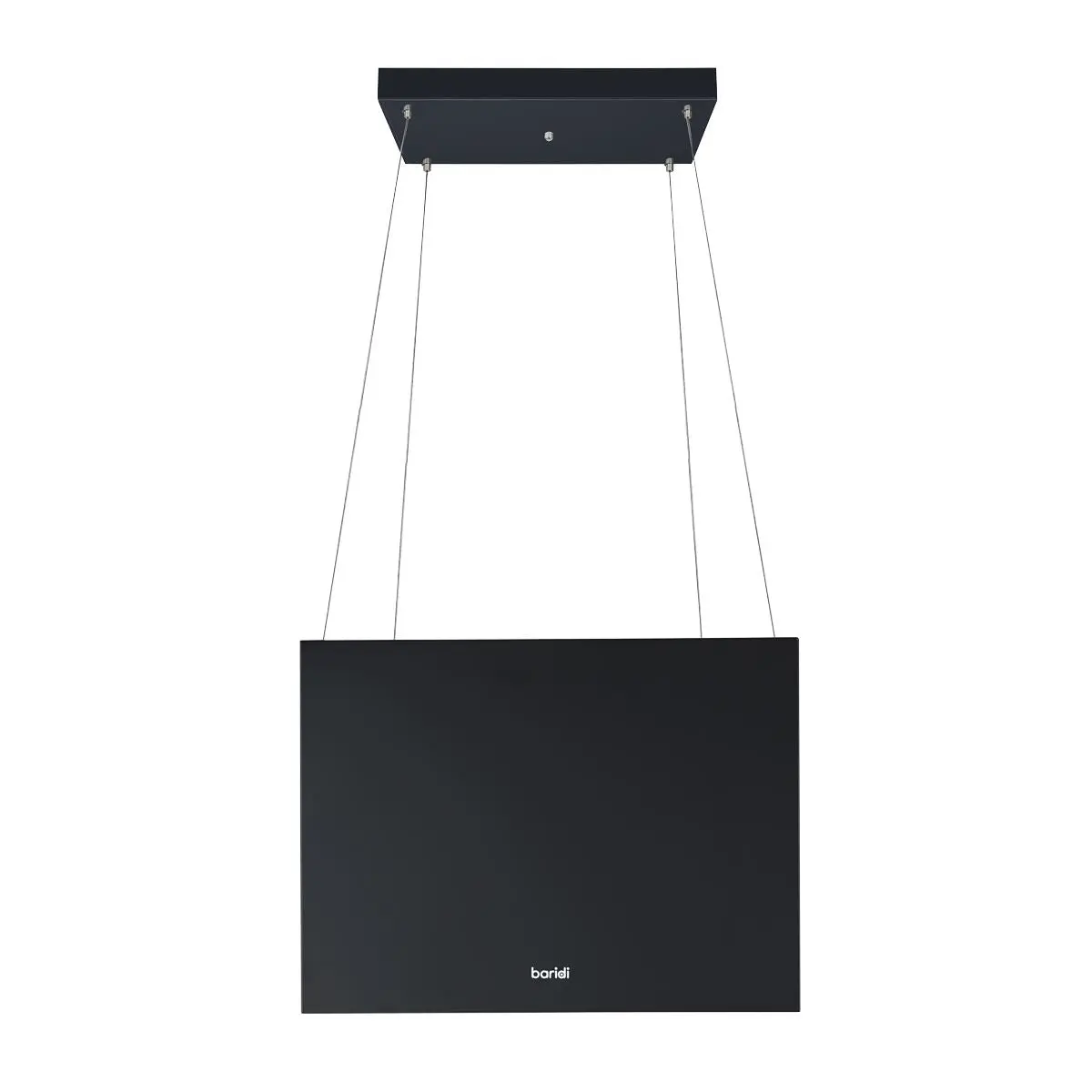 Baridi Square Island Cooker Hood 40cm - Black - Image 8