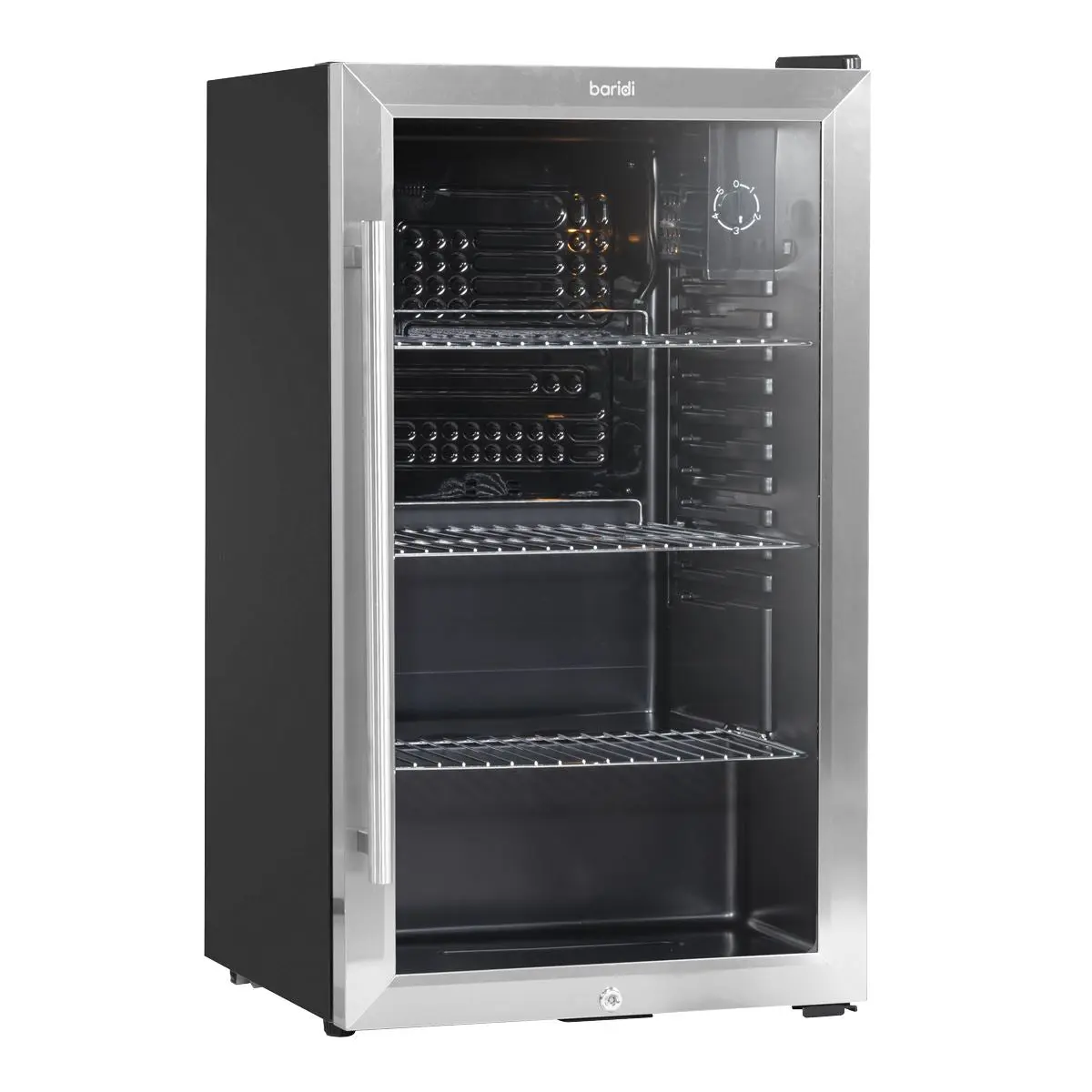 Baridi Under Counter Wine/Drink/Beverage Cooler/Fridge, Built-In Thermostat, Energy Class E, 85 Litre - Stainless Steel - Image 11