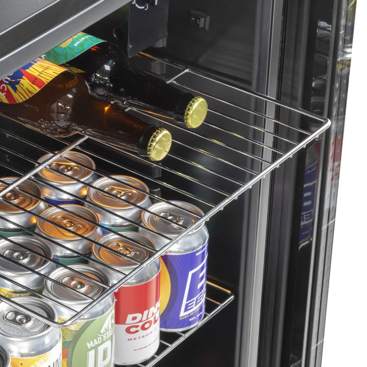 Baridi Under Counter Wine/Drink/Beverage Cooler/Fridge, Built-In Thermostat, Light, Security Lock, 85 Litre – Black - Image 15