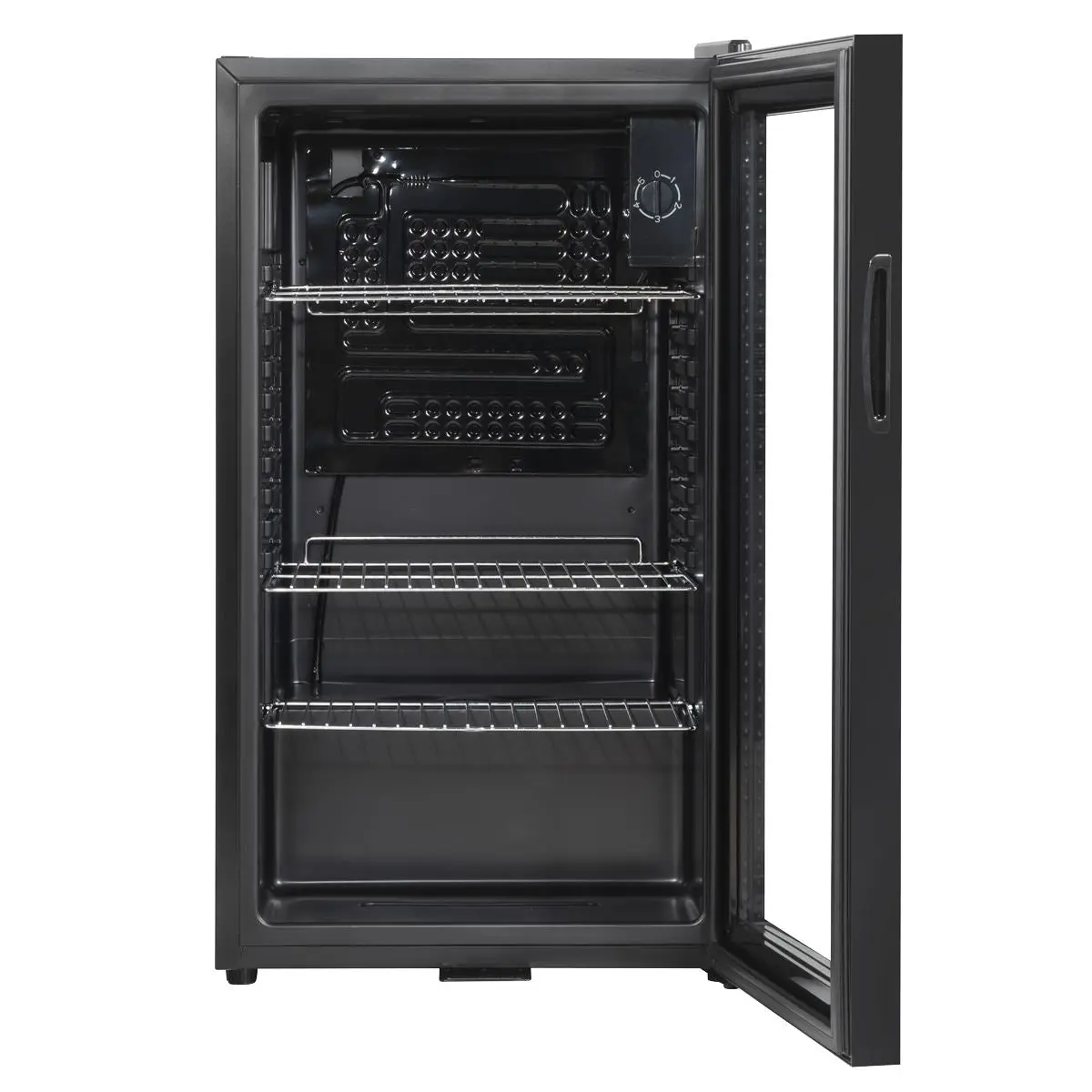 Baridi Under Counter Wine/Drink/Beverage Cooler/Fridge, Built-In Thermostat, Light, Security Lock, 85 Litre – Black - Image 8