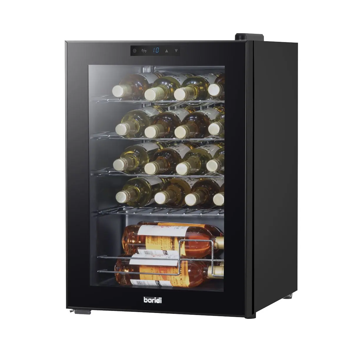 Baridi Wine Cooler/Fridge, Digital Touchscreen Controls, LED Light, 20 Bottle - Black - Image 8